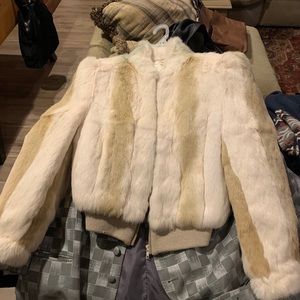 Real rabbit fur coat